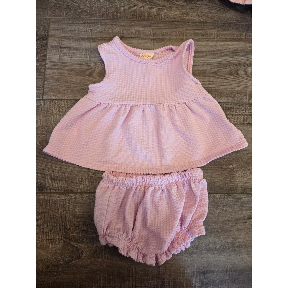 Cat and jack baby girl set 3-6 mos